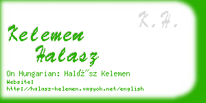 kelemen halasz business card